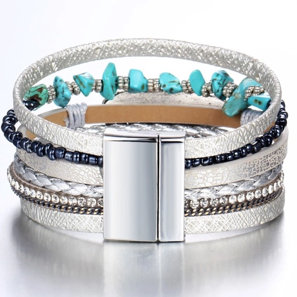 Vintage Multiple Layers Leather Bracelet - Picture 2 of 2